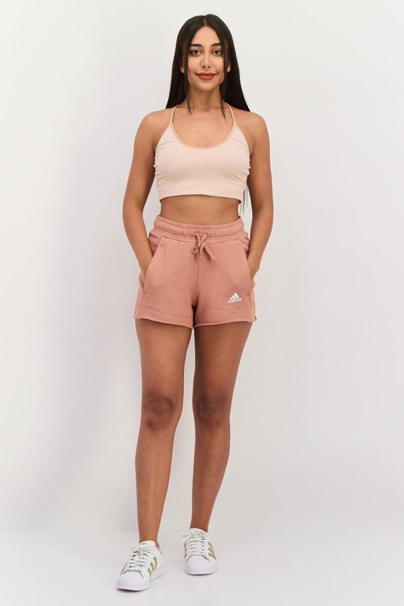 Adidas Women Sportswear Fit Outdoor Shorts, Tan  - Image 4