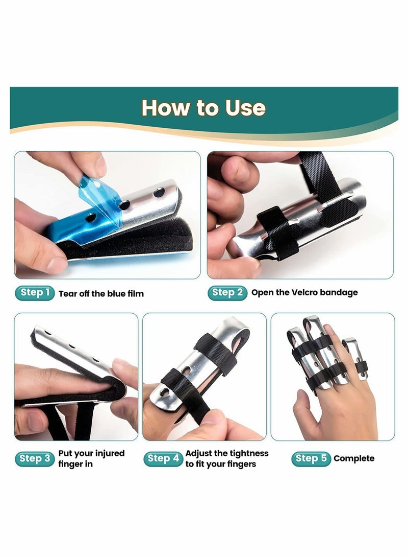 Captaintech Finger Splint, 3 Size Aluminum Finger Splints, Metal Finger Support - Image 4