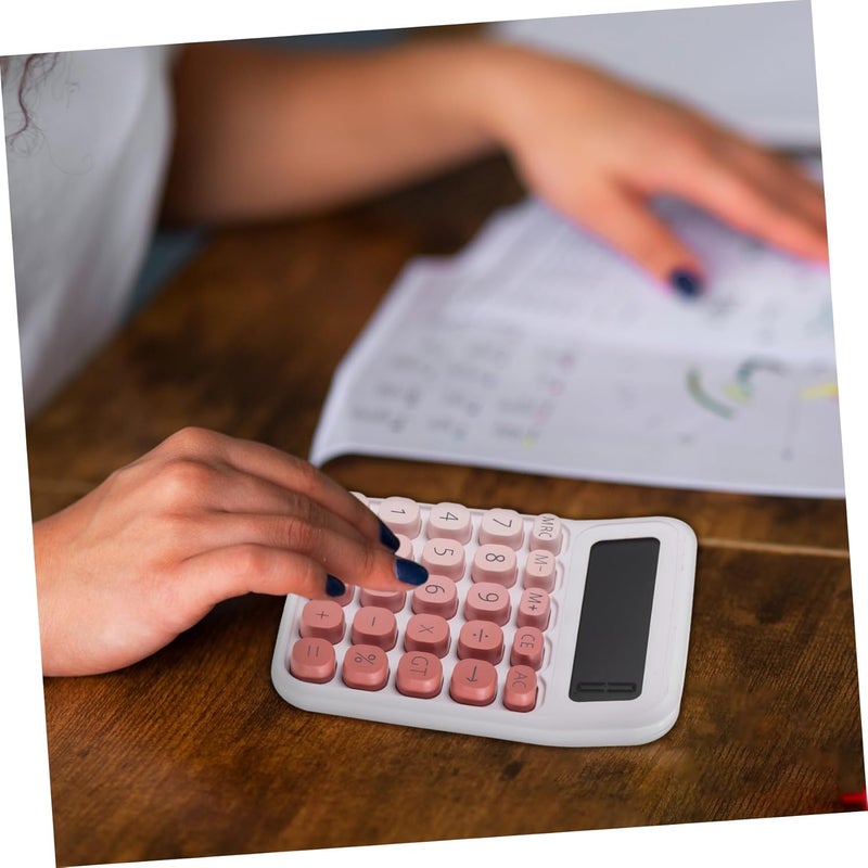 DOITOOL 4pcs Cute Large Button Calculator Display Non- Base for Office and School Use Portable Design for Easy Calculations Charming Aesthetic - Image 2