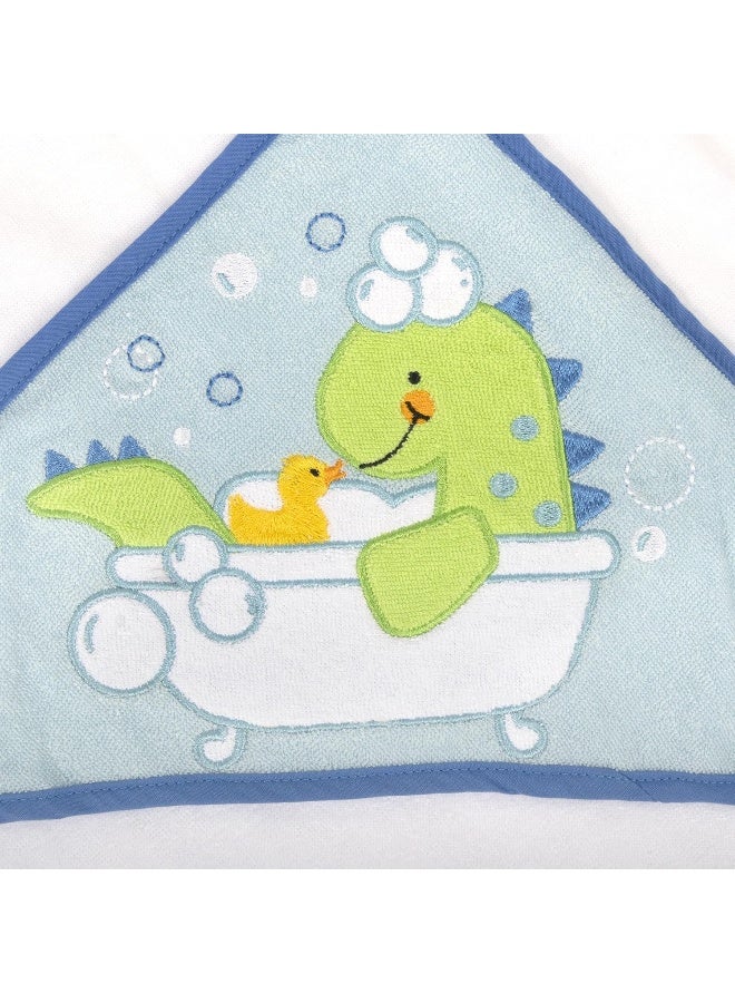 Baby Essentials Hooded Towel and Washcloth Set for Infants, Boys and Girls 6-12 Months (Refreshed Rex) - Image 2