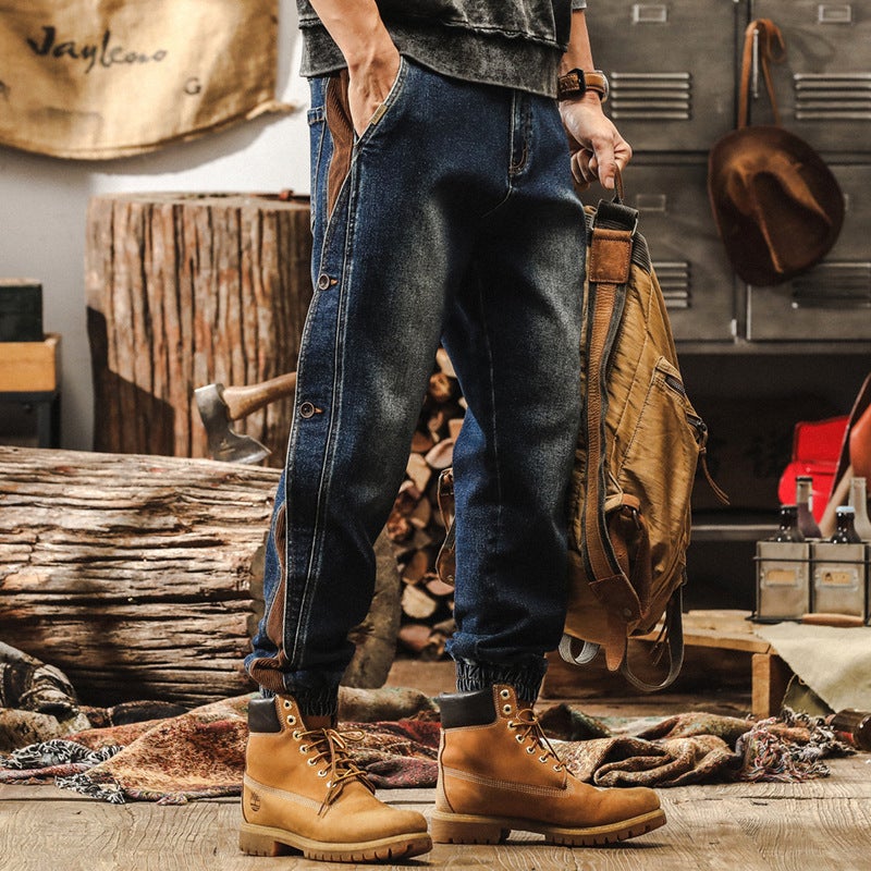 Unisex Classic Denim Jeans Loose Fit Daily Outdoor Wear - Image 1