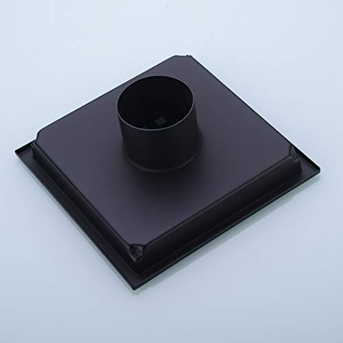 Orhemus Square Shower Floor Drain with Removable Cover Grid Grate 6 inch Long, SUS 304 Stainless Steel Black Plated Finish - Image 5