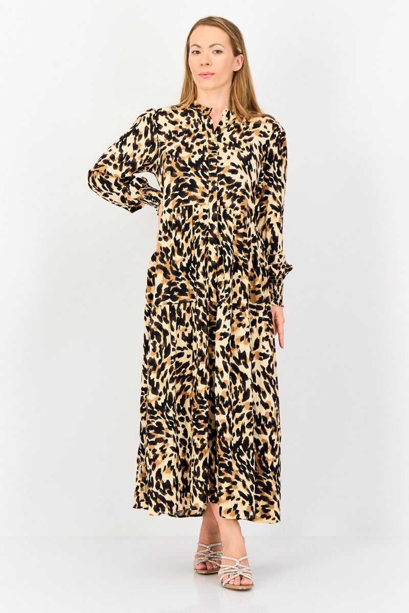 YAS Women Allover Print Maxi Dress, Multicolor - Image 1