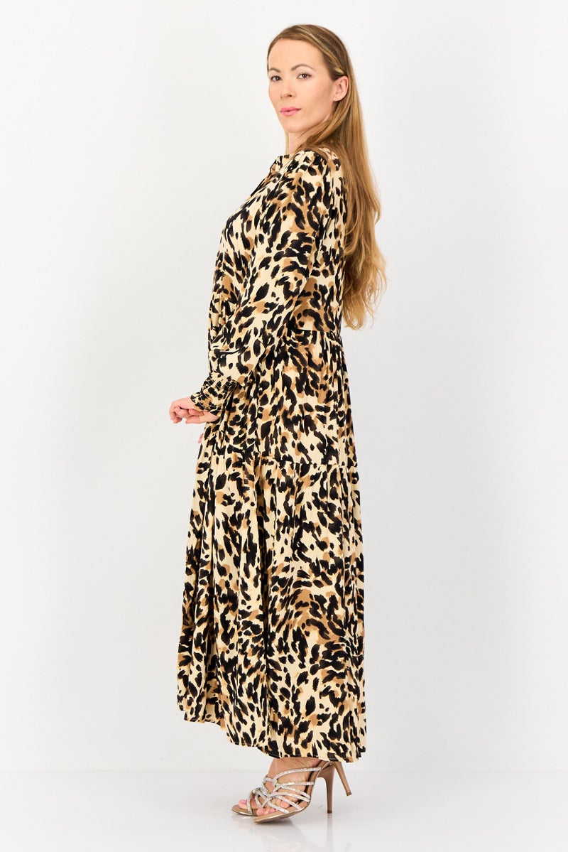 YAS Women Allover Print Maxi Dress, Multicolor - Image 2