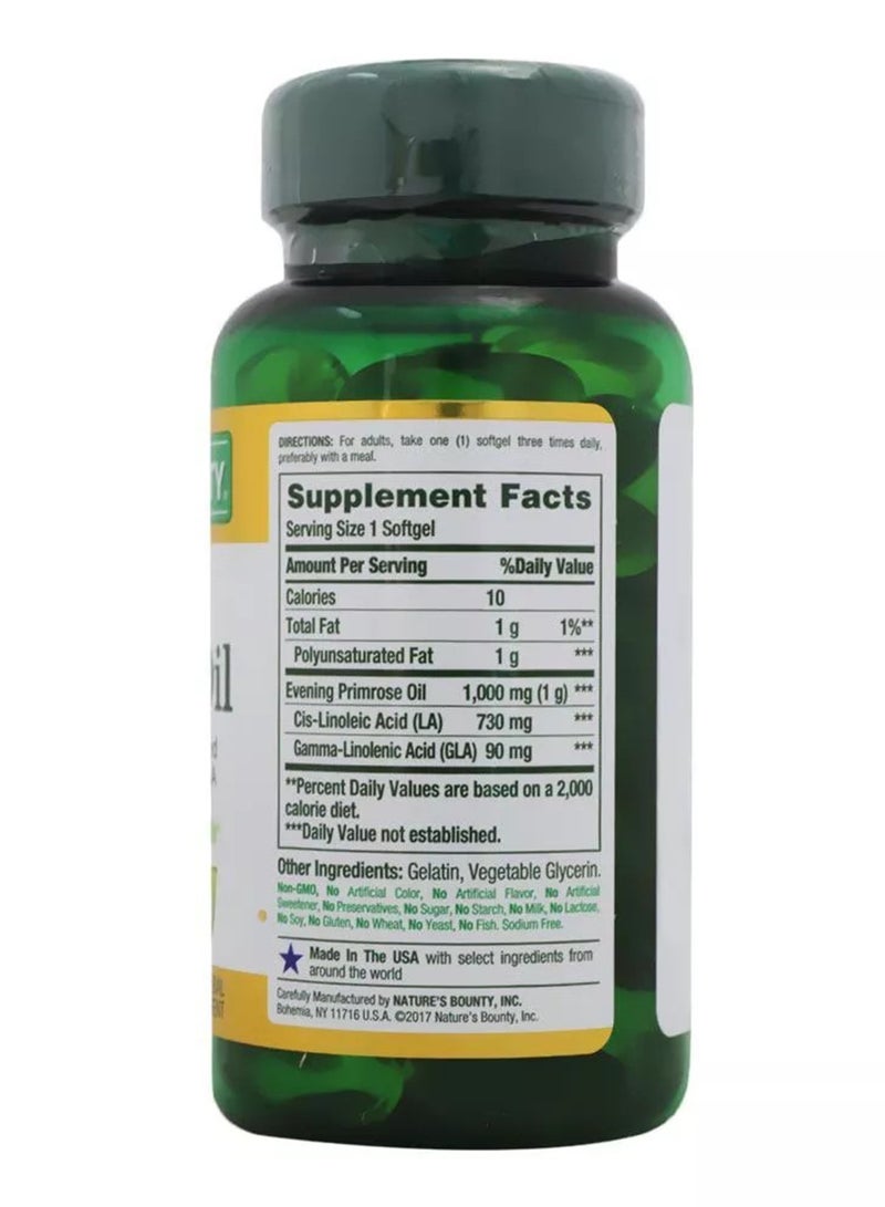 Nature's Bounty Evening Primrose Oil 1000Mg Softgels 60'S - Image 2