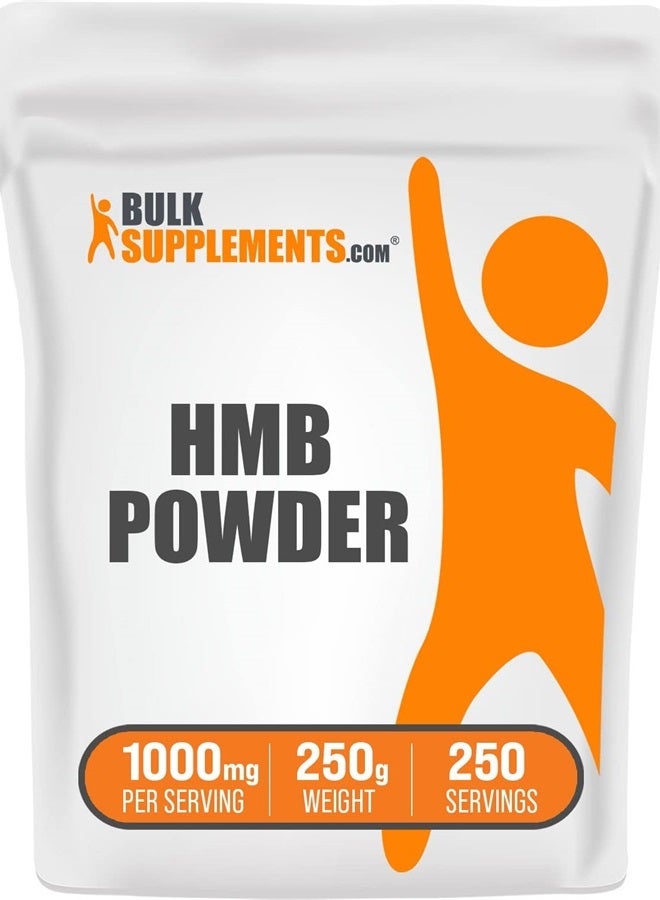 BULKSUPPLEMENTS.COM HMB Powder (Beta-Hydroxy Beta-Methylbutyrate) - HMB Supplement - HMB Free Acid - HMB 1000 mg - Calcium HMB - HMB Powder Supplements - 250 Servings (250 Grams - 8.8 oz) - Image 1