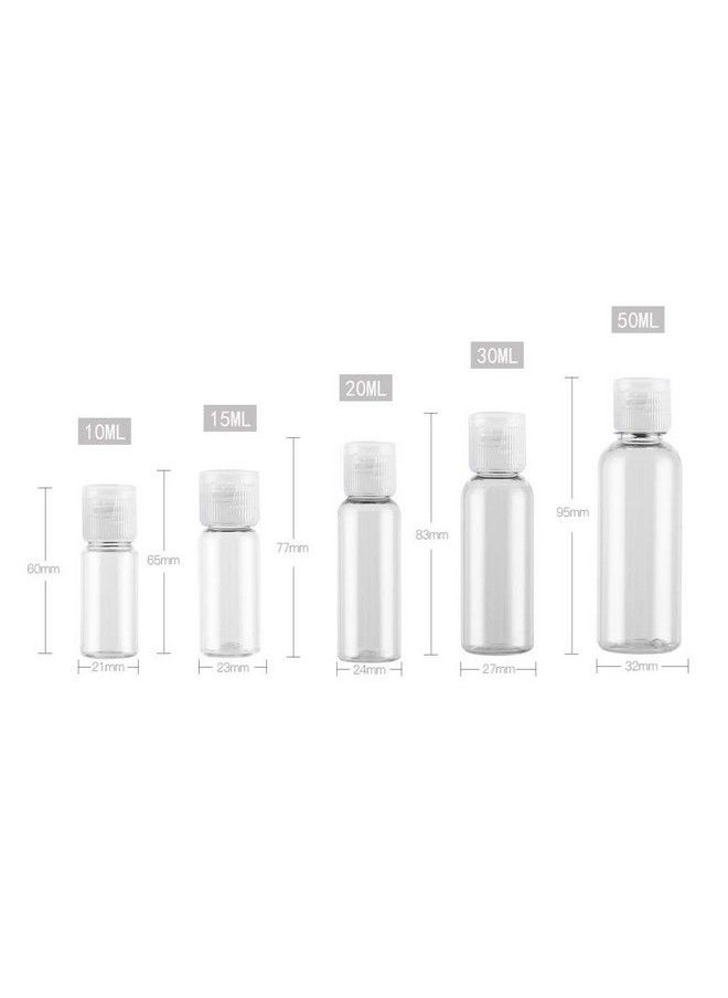12Pcs 15Ml/0.5Oz Empty Plastic Bottles With Flip Top Cap Refillable Clear Travel Bottles Makeup Sample Packing Storage Pot Jars With Flip Cap For Shampoo Toner Lotion Toiletries