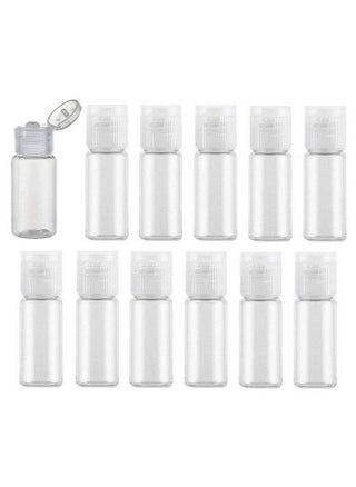 12Pcs 15Ml/0.5Oz Empty Plastic Bottles With Flip Top Cap Refillable Clear Travel Bottles Makeup Sample Packing Storage Pot Jars With Flip Cap For Shampoo Toner Lotion Toiletries - pzsku/Z314923E282C656833CBBZ/45/_/1688972745/294e7f96-2fe4-4204-aa5e-b40565c9c130