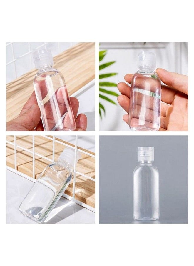 12Pcs 15Ml/0.5Oz Empty Plastic Bottles With Flip Top Cap Refillable Clear Travel Bottles Makeup Sample Packing Storage Pot Jars With Flip Cap For Shampoo Toner Lotion Toiletries