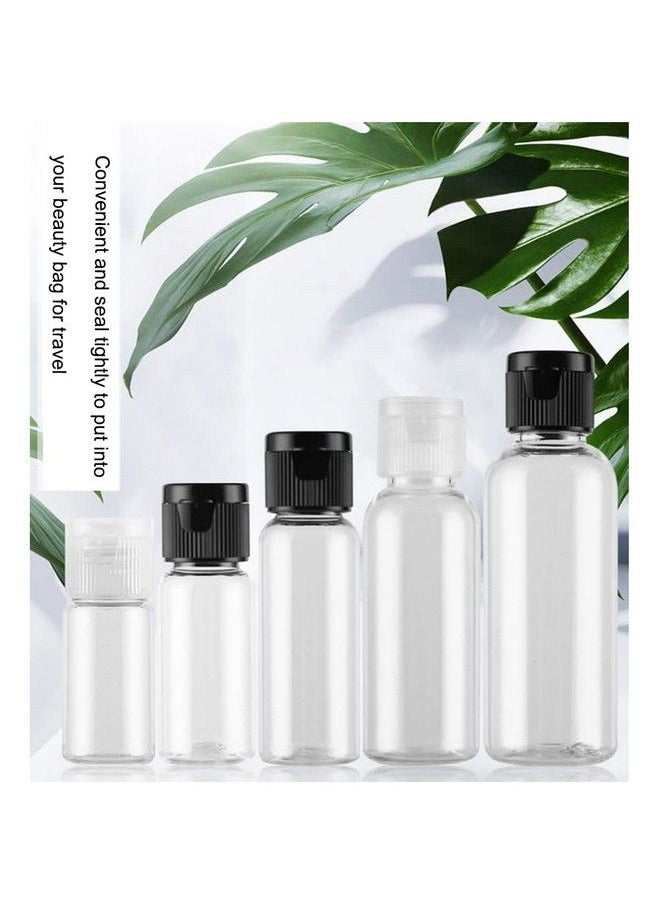 12Pcs 15Ml/0.5Oz Empty Plastic Bottles With Flip Top Cap Refillable Clear Travel Bottles Makeup Sample Packing Storage Pot Jars With Flip Cap For Shampoo Toner Lotion Toiletries