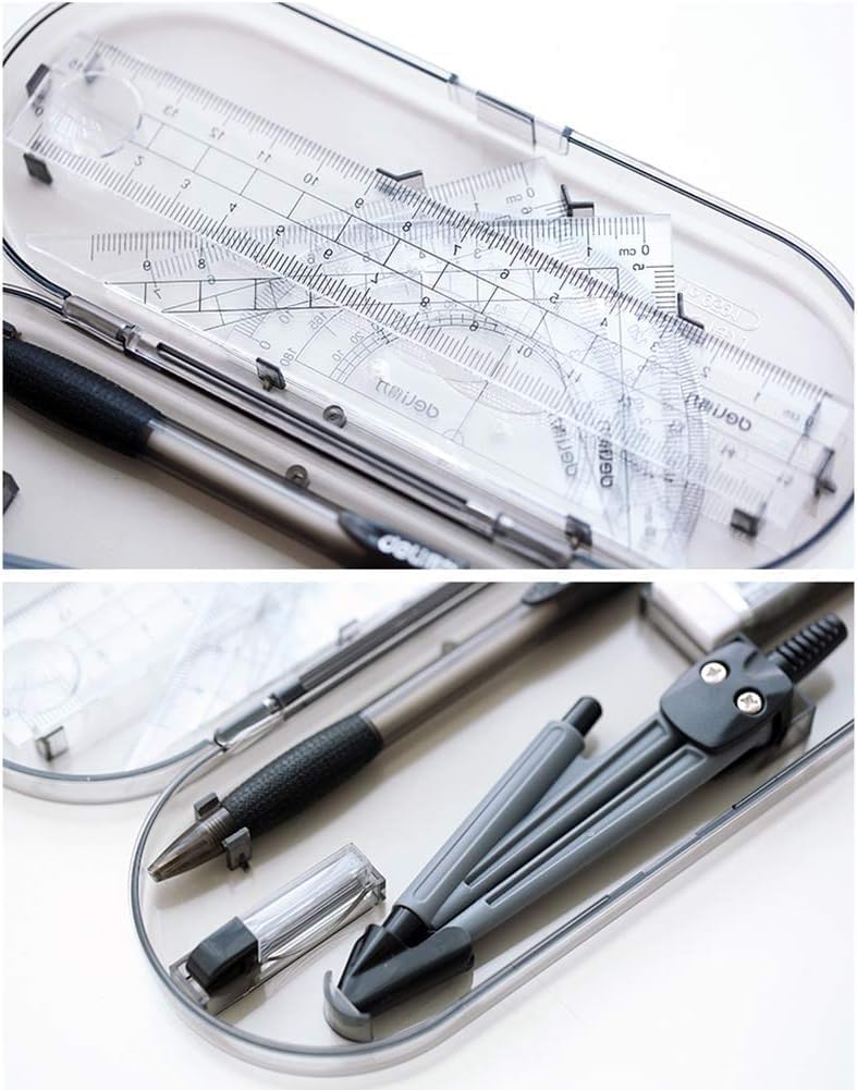 BEANPRECOY 8 Pcs Compass Rulers Set ，Geometry Compass Sets ，Geometry Kit ， Math Geometry Set of student supplies ，for Drawing, Measurement, Mathematical Model, Learning Tool (8) - Image 5