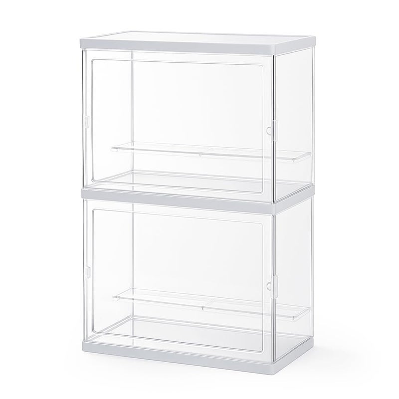 seewavom Acrylic Display Case Dustproof Transparent Assemble Storage Showcase Collection Acrylic Cube for Toy Dolls Souvenirs Models