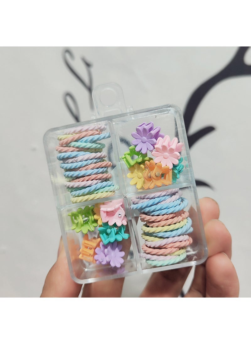 Generic Childrens Elastic Hair Ties Hair Bands Rings High Elasticity Small Size Non-damaging Accessories For Girls No.11 Nine-petal Flower Clasp Rubber Belt Blend