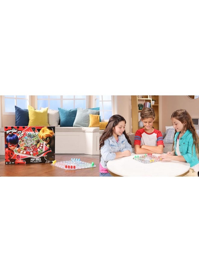 Miraculous - Ladybug - Pop Race Paris, Vosges Park Board With Dice Dome And Colorful Movers, Board Game For Kids, 2 Players, Toys For Kids Ages 6 And Up (Wyncor) - Image 1