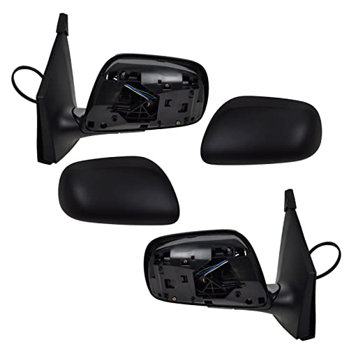 TRQ 2 Piece Driver and Passenger Side Mirror Assembly Set Electric Adjustment Heated No Memory Textured Compatible with 2009-2013 Toyota Corolla TO1320247 TO1320261 TO1321247 TO1321261 - Image 5