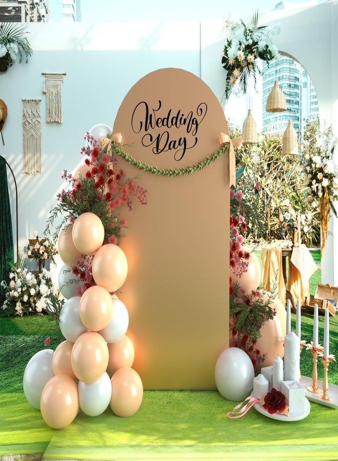 bricia Wedding Arch Backdrop Stand Cover, 7.2FT Double Sided Stretchy Arch Cover Fitted Wedding Birthday Party Banquet Decoration (Champagne) - Image 5