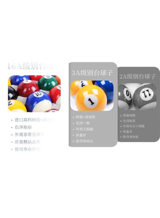 Jeeanlean Jianlun Billiard Balls, Black 8 Crystal Balls, 16-Color Standard Large Pool Balls, Billiard Supplies, Table Tennis Balls, Tv57.2Mm, Jl-Tq04 - Image 2