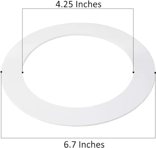 harrrrd 10 Pack Gloss White Goof Trim Ring for 4" Inch Recessed Can Lighting Down Light, Outer Diameter 6.7 Inches, Inner Diameter 4.2 Inches… - Image 3