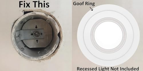 harrrrd 10 Pack Gloss White Goof Trim Ring for 4" Inch Recessed Can Lighting Down Light, Outer Diameter 6.7 Inches, Inner Diameter 4.2 Inches… - Image 5