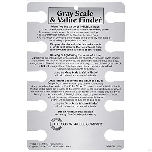ASW Color Wheel Pocket Guide with Gray Scale Value Finder – for both the amateur and professional artists - Image 5