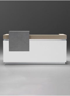 Neo Front Neo Front Reception Desk Wood style Reception Table With Drawer 160x65x105cm  - Image 2