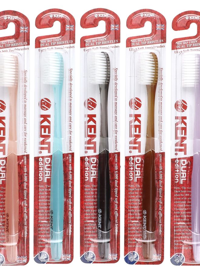 Ultra Soft Toothbrushes Dual Edition 5 Toothbrushes
