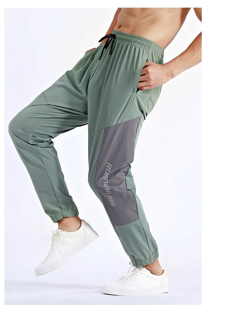 UTDOORWEAR - Men's Sports Casual Pants High Spring Speed Dry Bundle Foot Pants Running Sports Fitness Slim Sports Sweatpants - Image 1