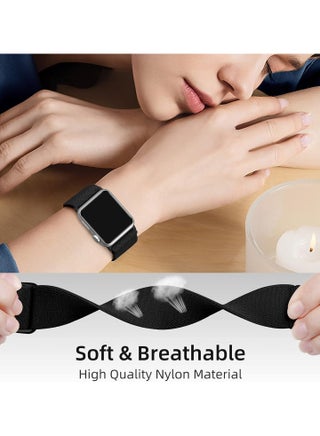 مجموعة من 4 أشرطة مرنة قابلة للتمدد متوافقة مع أساور ساعة Apple Watch مقاس 49 مم و46 مم و45 مم و44 مم و42 مم، حزام مضفر مرن من النايلون الناعم لسلسلة iWatch 10 9 8 7 6 5 4 3 2 1 SE Ultra 2 - view 3