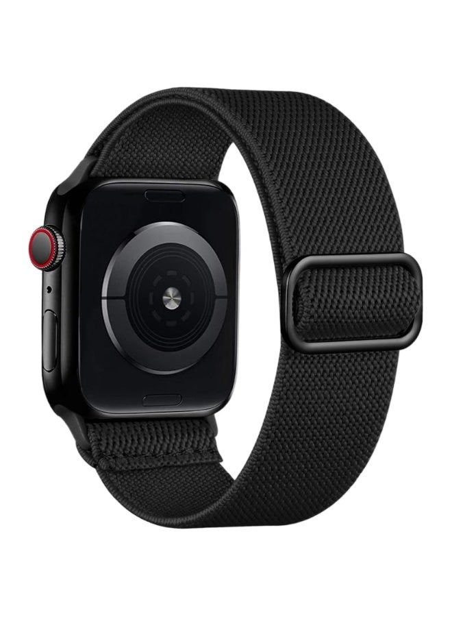 يوك مجموعة من 4 أشرطة مرنة قابلة للتمدد متوافقة مع أساور ساعة Apple Watch مقاس 49 مم و46 مم و45 مم و44 مم و42 مم، حزام مضفر مرن من النايلون الناعم لسلسلة iWatch 10 9 8 7 6 5 4 3 2 1 SE Ultra 2 - Image 5