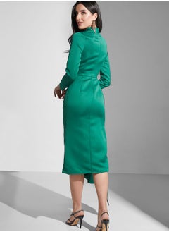 Virgos Lounge Asymmetrical Hem Knitted Dress  - Image 2