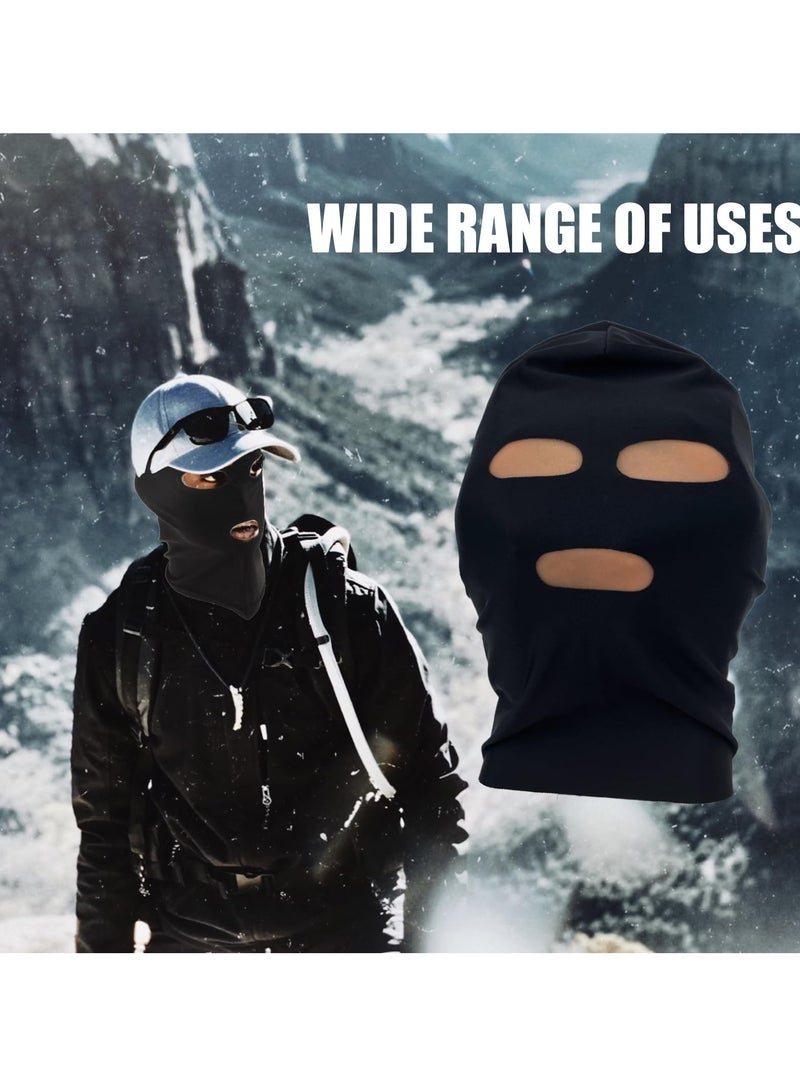 SOLARAE Black Full Face Cover Hood Mask, Balaclava Face Mask, Unisex Mask for Breathable Elastic Cosplay Costume Hood Headgear, Halloween Party Costume Men Wome 2 Pcs - Image 5