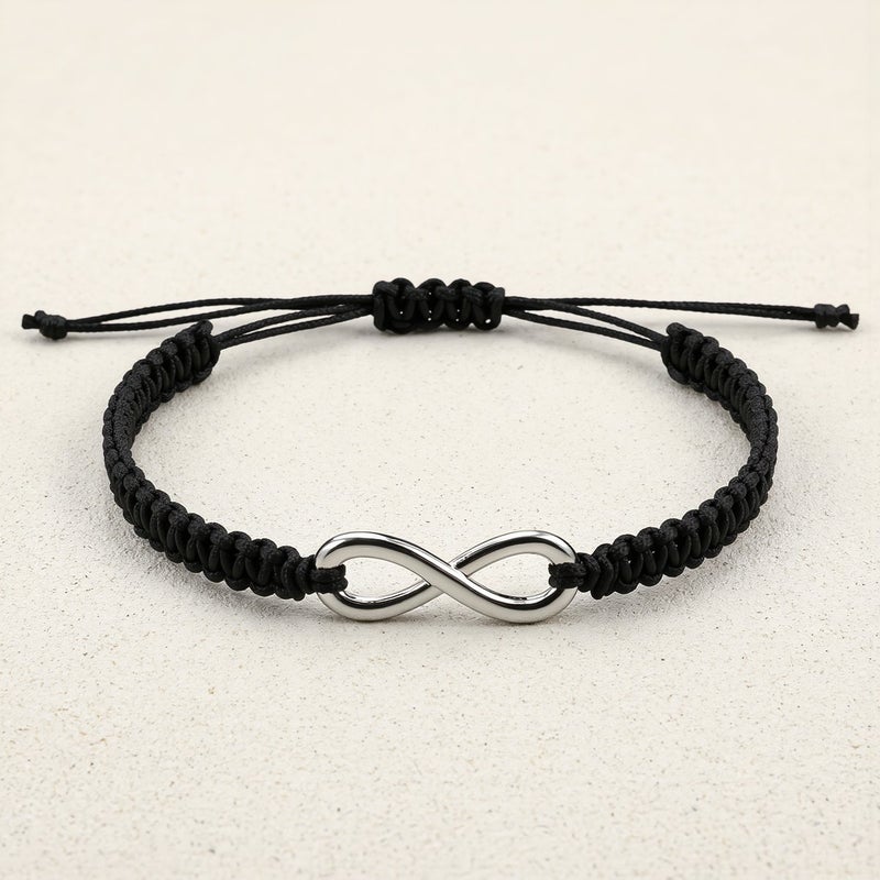 Upgraded Infinity Braided Bracelet No Loose Knot Adjustable No Fray Sturdy Long Lasting Wristband - Image 1