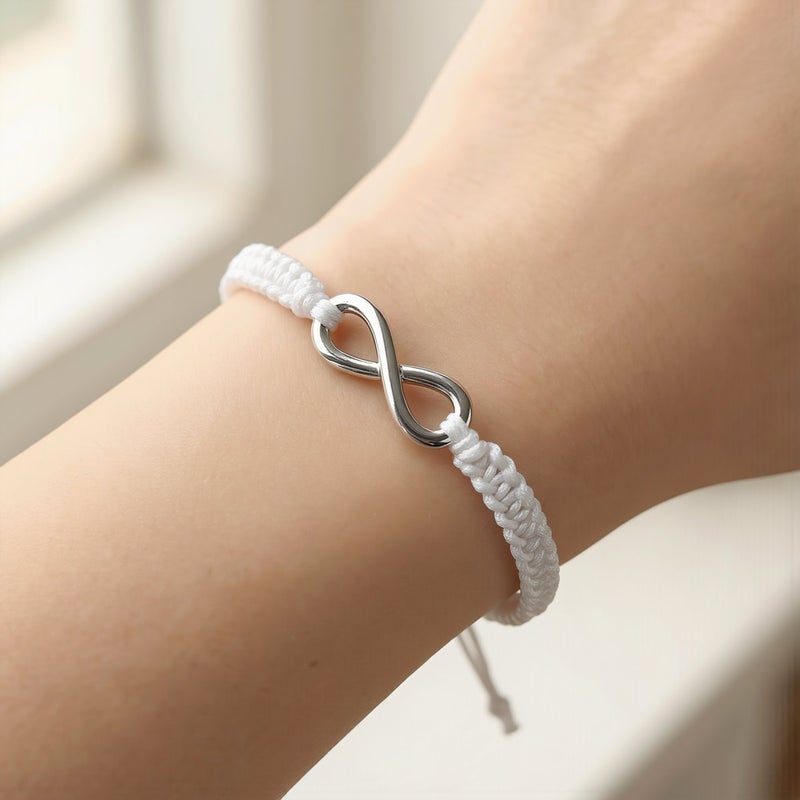 Upgraded Infinity Braided Bracelet No Loose Knot Adjustable No Fray Sturdy Long Lasting Wristband - Image 5