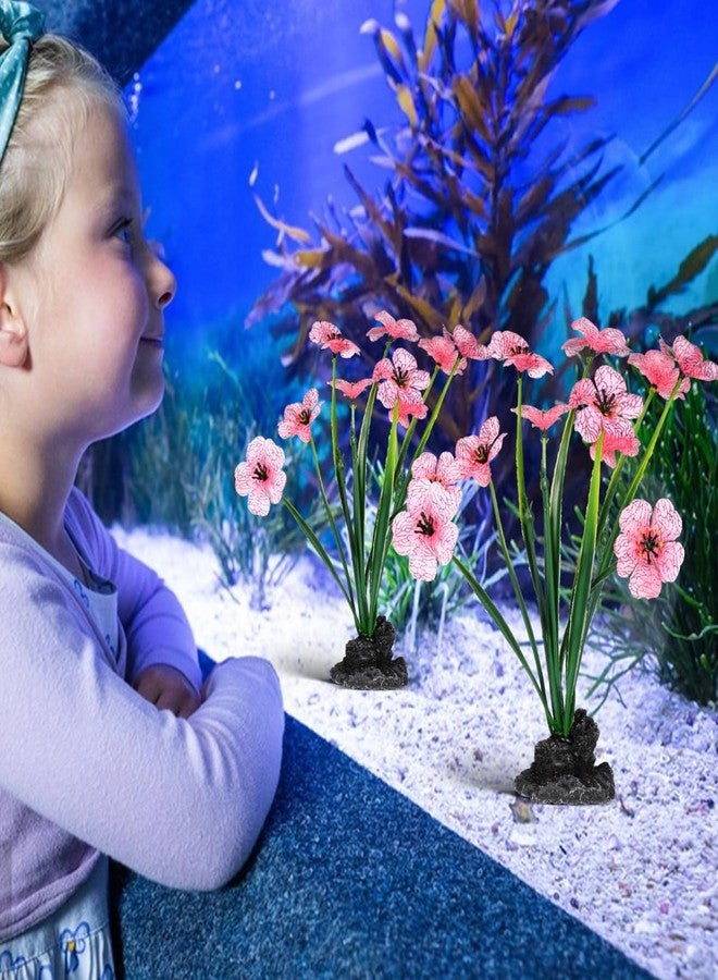 ياردوي قطعتان من نباتات الزينة الاصطناعية لأحواض السمك، نباتات صناعية لتزيين سطح المكتب وحوض سمك بيتا، ديكور منزلي ومكتبي - Image 5