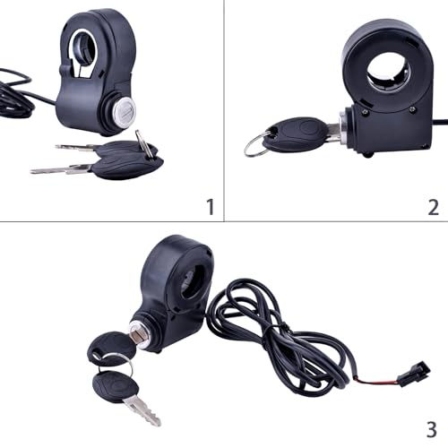 Chokayaky Universal Bike Key Ignition 12V-96V Ebike Ignition Switch with Key Superior Anti-Theft Electric Scooter Key Switch 2 Wires Electric Scooter Ignition Lock Key Switch Scooter Key Ignition Replacement - Image 3