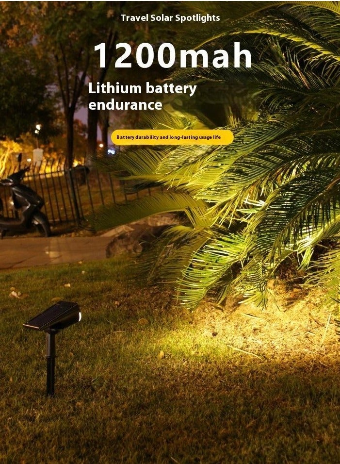 SISGL مصباح حديقة LED شمسي خارجي، أضواء كاشفة شمسية للحديقة الخارجية، أضواء مناظر طبيعية شمسية مقاومة للماء IP65 2 في 1، أضواء حائط حديقة شمسية قابلة للتعديل باللون الأبيض البارد لتزيين الفناء ومسار السباحة والشرفة وممر الحديقة. - Image 5