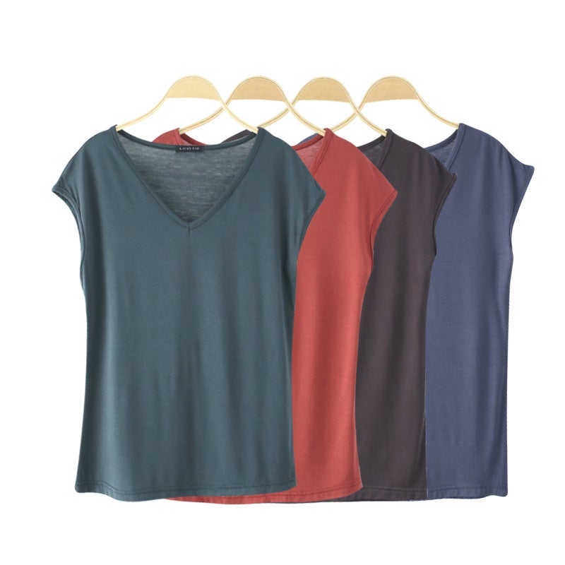 Women's V-Neck Sleeveless T-Shirt - Image 5
