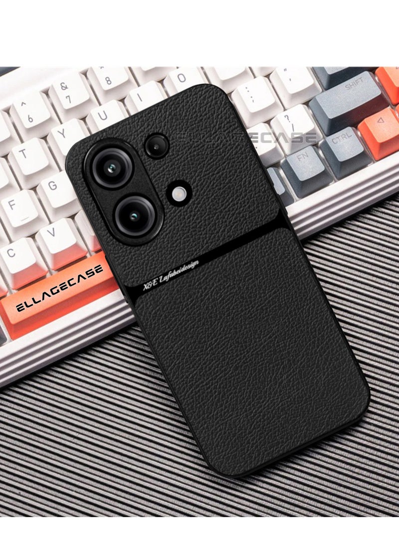 ELLAGECASE Business Class Case for Xiaomi Redmi Note 13 4G, Ultra-Thin, Built-in Magnetic Plate, Wireless Charging, Shockproof, Full Camera Lens Protection - Image 5