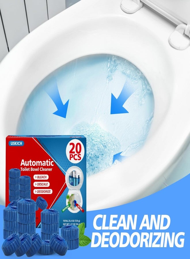 USKICH Toilet Bowl Cleaner Tablets Bathroom Automatic Toilet Tank Cleaners with Bleach, Slow-Releasing Household Toilet Cleaners for Deodorizing - Image 3