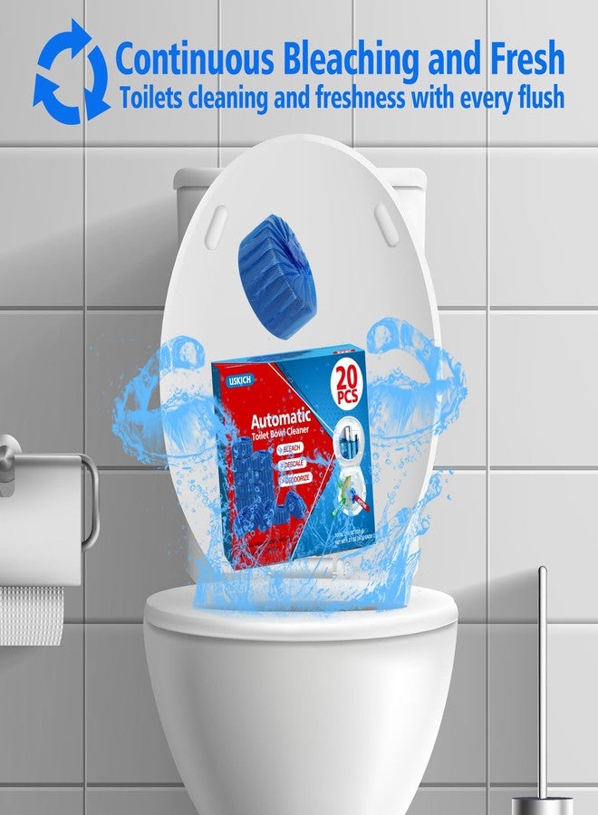 USKICH Toilet Bowl Cleaner Tablets Bathroom Automatic Toilet Tank Cleaners with Bleach, Slow-Releasing Household Toilet Cleaners for Deodorizing - Image 2