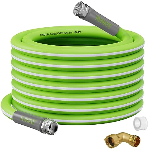 RVMATE RV Water Hose 75FT, 5/8” Inner Diameter Drinking Water Hose Lead-ree, No Leaking Garden Hose For RV/Trailer/Camping, RV Accessories - Image 1