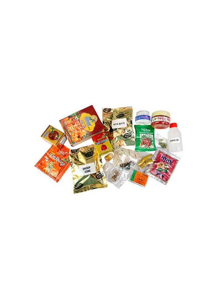 TOTA Complete Puja Samagri Kit with Kumkum, Kalava and Other Puja Items. Set of 21 Pooja Products in Transparent Box. - Image 3