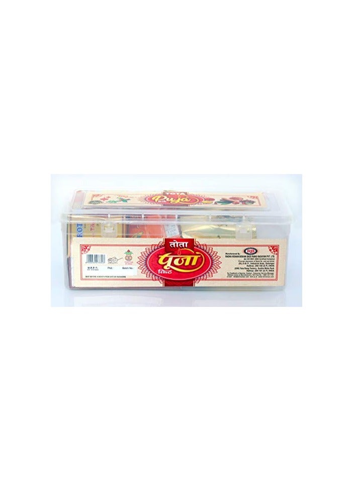 TOTA Complete Puja Samagri Kit with Kumkum, Kalava and Other Puja Items. Set of 21 Pooja Products in Transparent Box. - Image 5