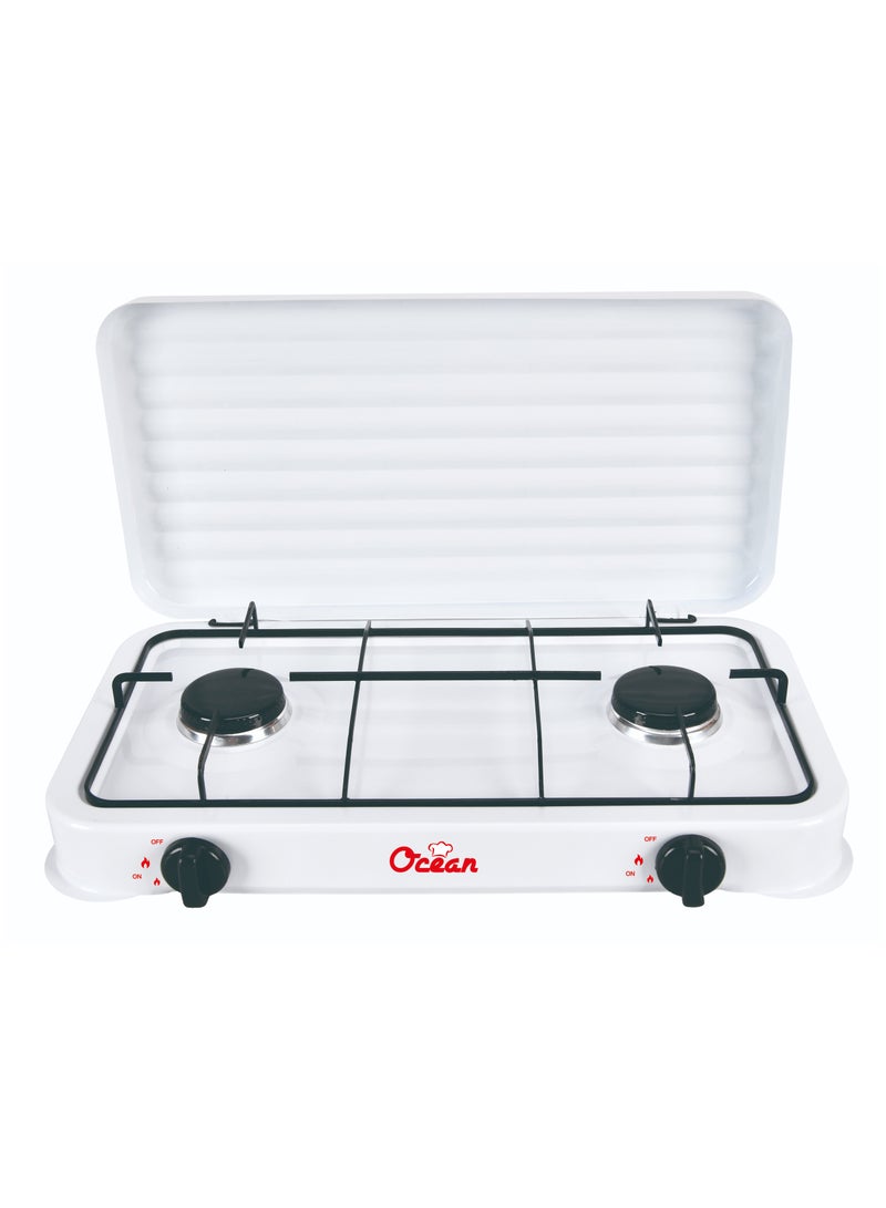 أوشن موقد غاز ذو شعلتين - حل طهي فعال ومتين وعالي الجودة مناسب للسفر العائلي والتخييم - Image 1