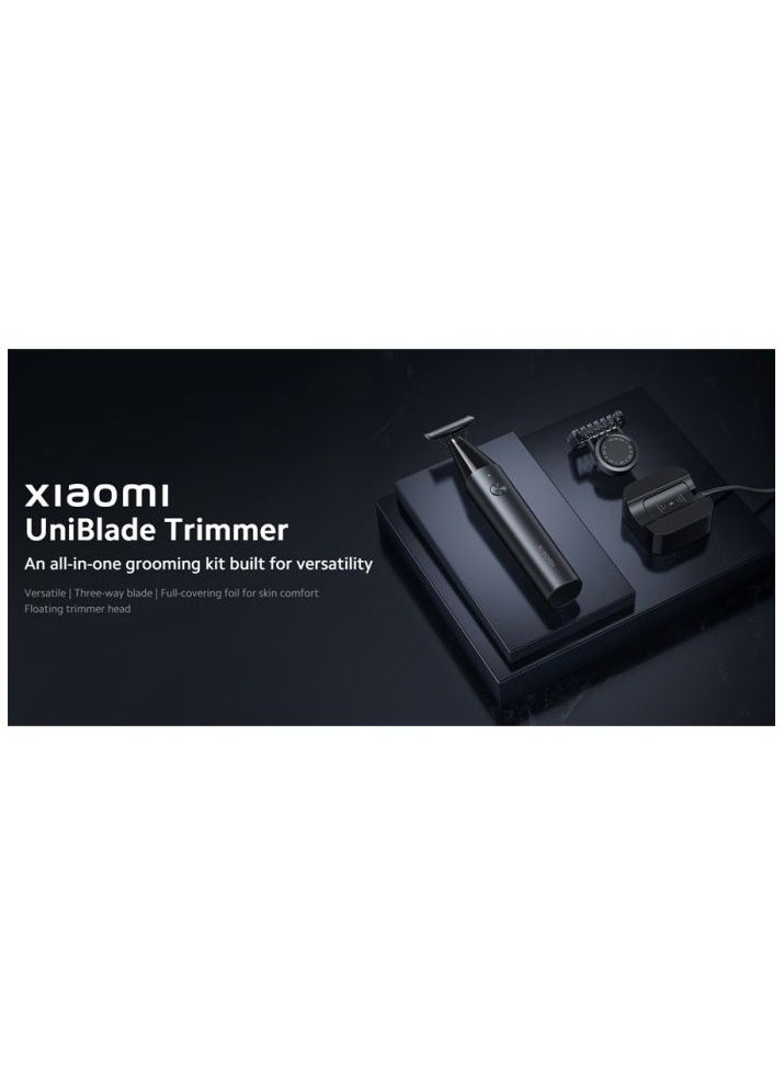 Xiaomi - Uniblade Trimmer Bhr7051Gl – 3-Blade Precision Shaver With 14 Length Settings, 40° Rotating Head, Skin Protection Cover, Wireless Charging, Long-Lasting Battery For Face And Body Grooming – Black - Image 1