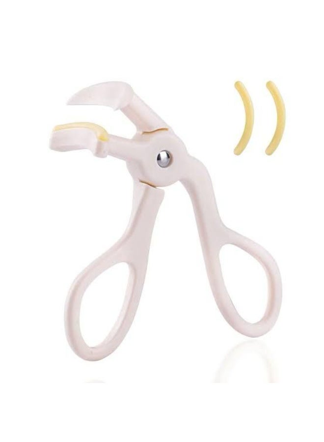 White Plastic Eyelash Curler Beginners Extension Curl Eyelashes Portable Beauty Makeup Tools Gift - Image 1