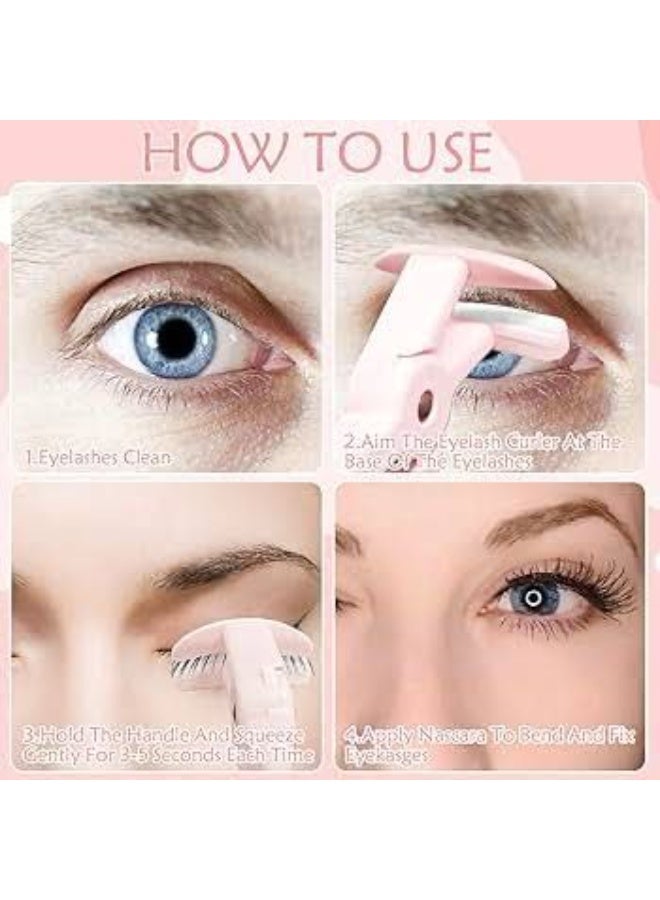 White Plastic Eyelash Curler Beginners Extension Curl Eyelashes Portable Beauty Makeup Tools Gift - Image 2