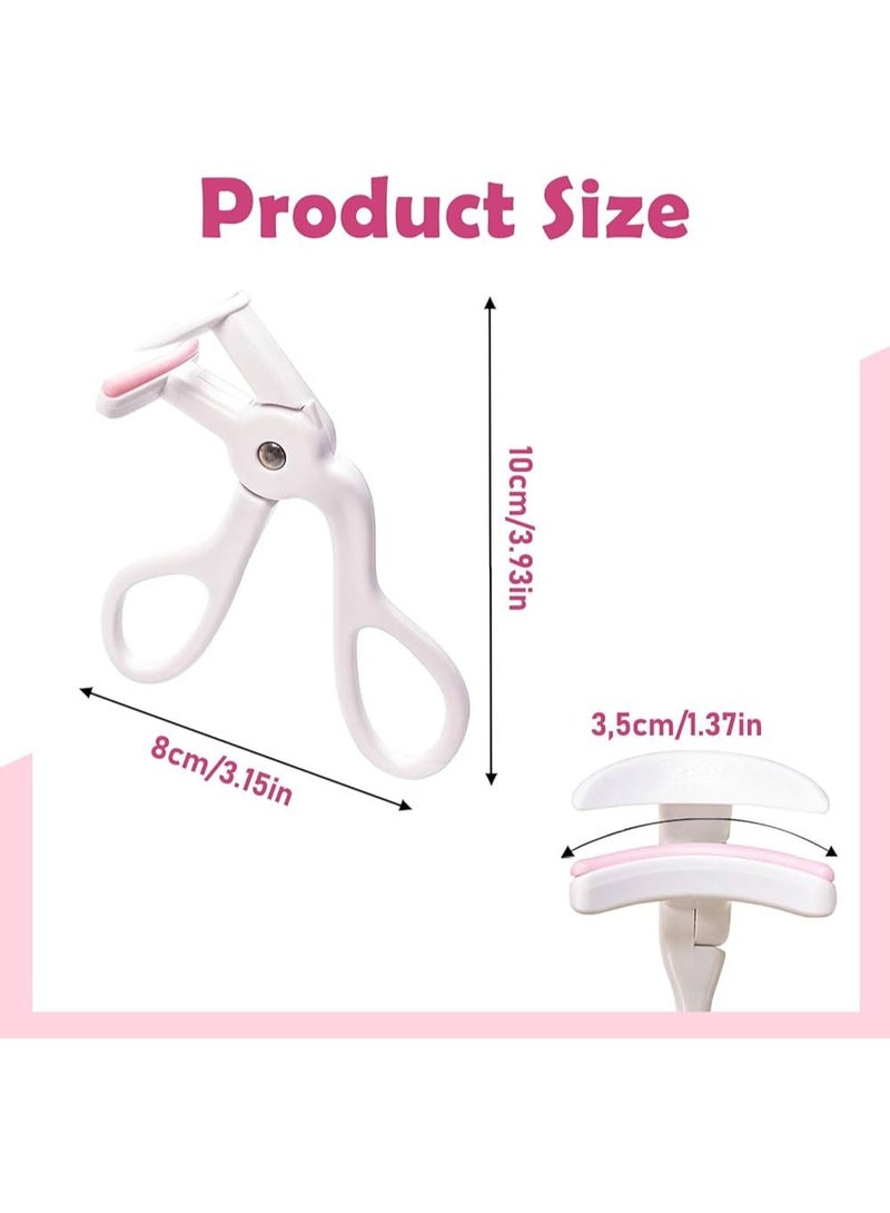 White Plastic Eyelash Curler Beginners Extension Curl Eyelashes Portable Beauty Makeup Tools Gift - Image 3