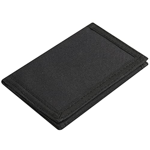 Lamiza Kids Wallet for Boys Girls Teens Trifold, Canvas Toddler Wallet for Boys, Cute Zipper Wallets Youth with Coin Pocket and Card Holders, Novelty Wallets for Childrens Birthday Gifts (Black) - Image 1