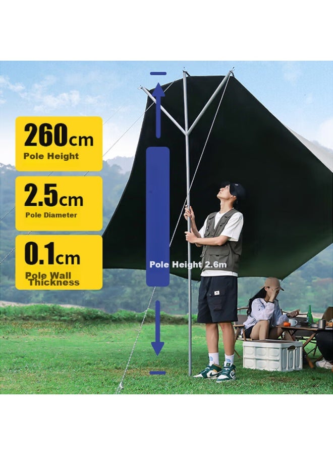 Camel Tarpaulin Tent, Outdoor Camping Table And Chairs, Black Rubber Tarp, Sun Protection Equipment [trident] 133da6b015 - Image 3